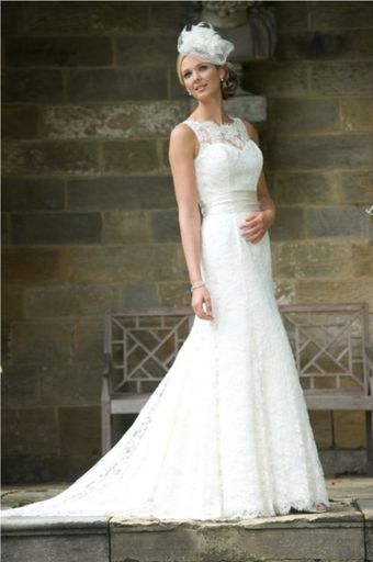 Bride in a Forget Me Not Designs wedding dress