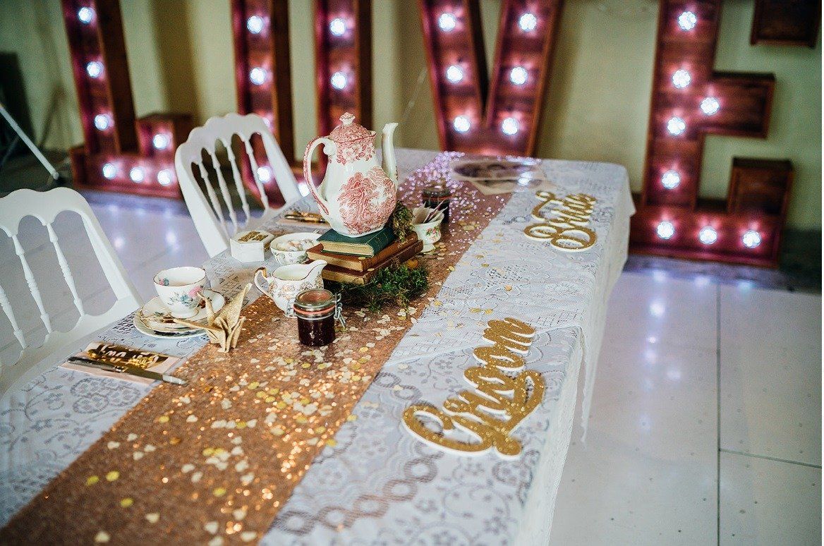 Table set for tea with