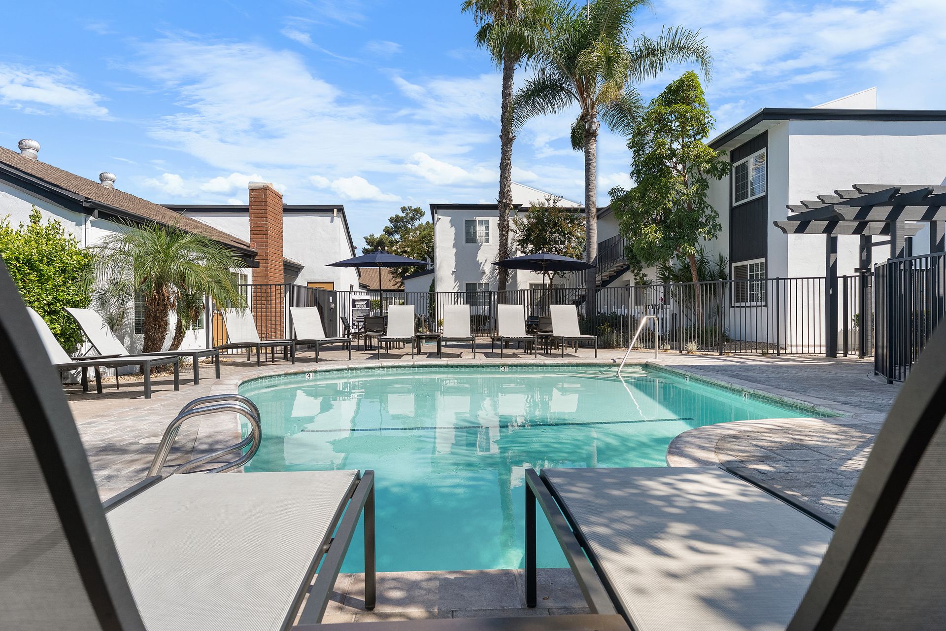 Pool with lounge chairs