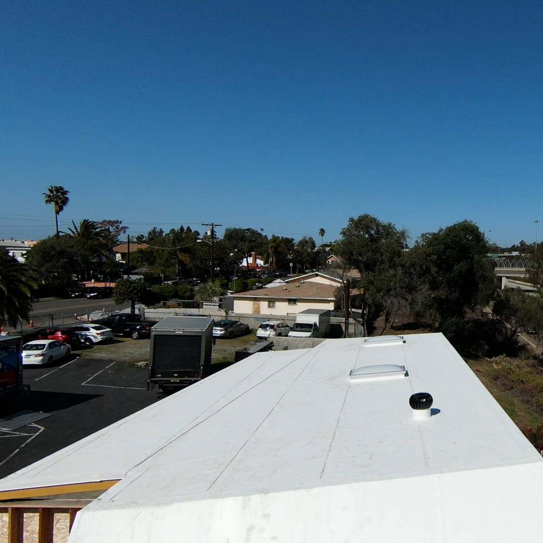 commercial tpo roof replacement after photo San Ysidro La Bodega Mercado