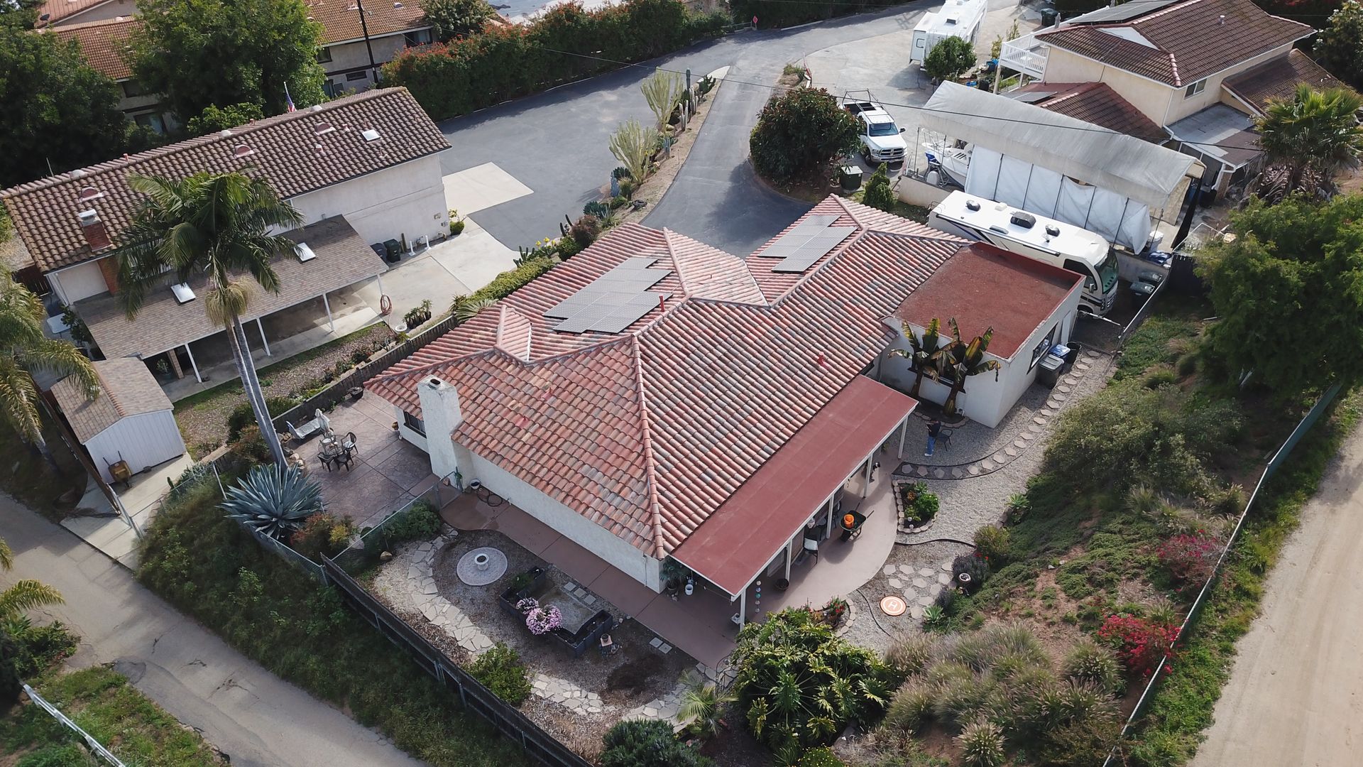 Roof-King-Solar-Integration-On-Tile-Roof-Aerial-View