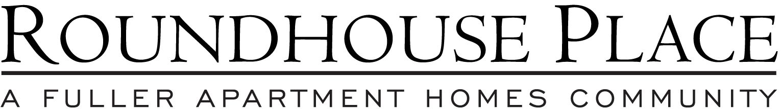 A logo for roundhouse place a fuller apartment homes community