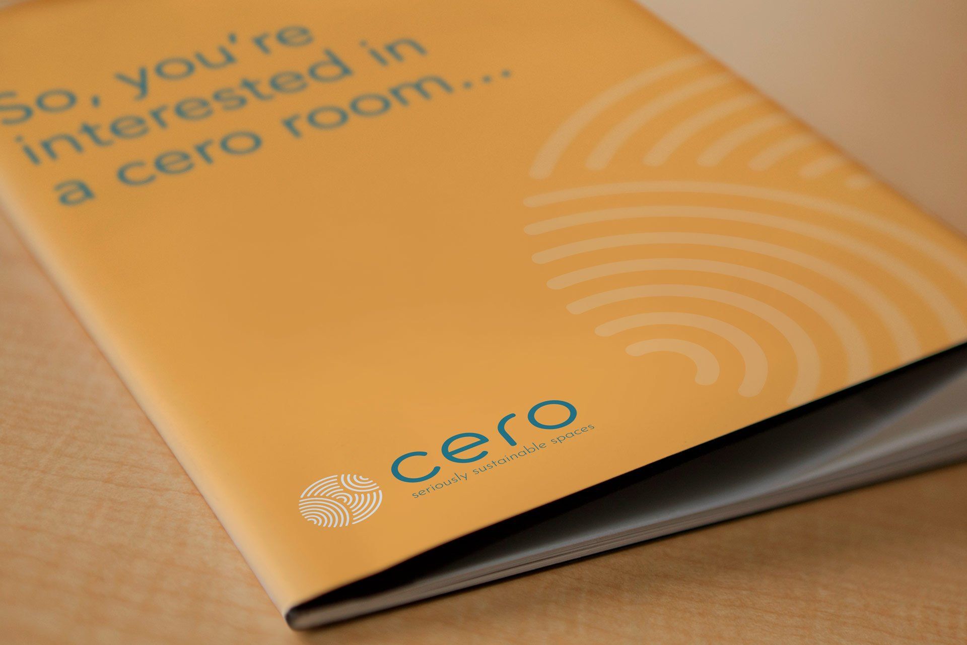 Closeup of a book with the cero logo on it saying 