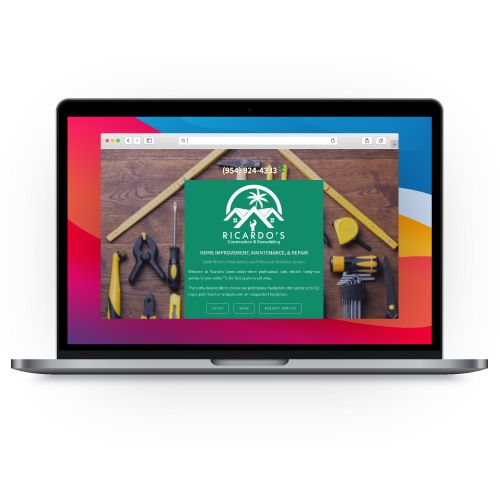 Ricardo's Construction website , designed by Pilgrim Digital