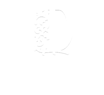 White decorative design with a circular shape and floral patterns.