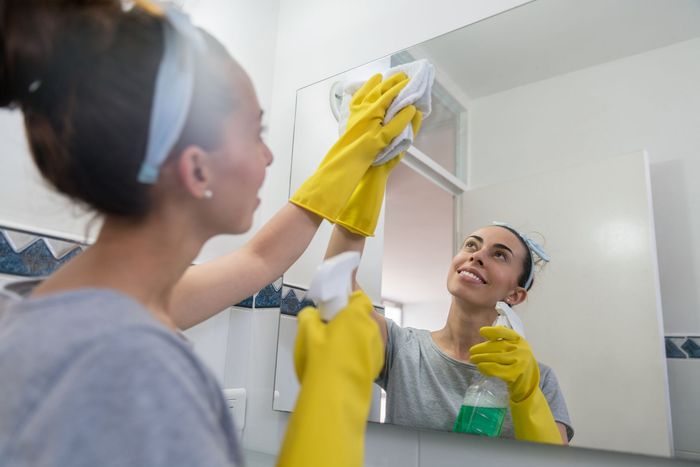 Woman cleaning the bathroom - Fridley, MN - Fabi's Cleaning LLC