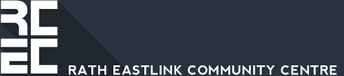 A logo for the rath eastlink community centre