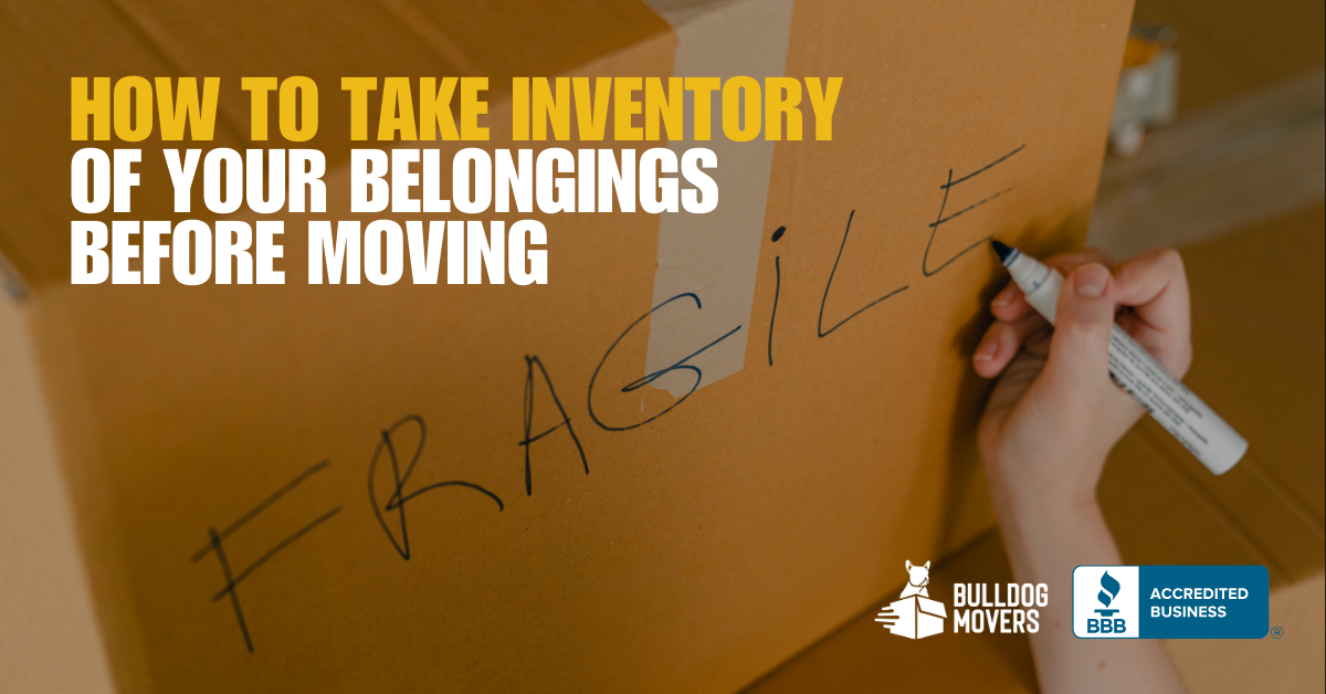 take inventory of your belongings before maryland moving