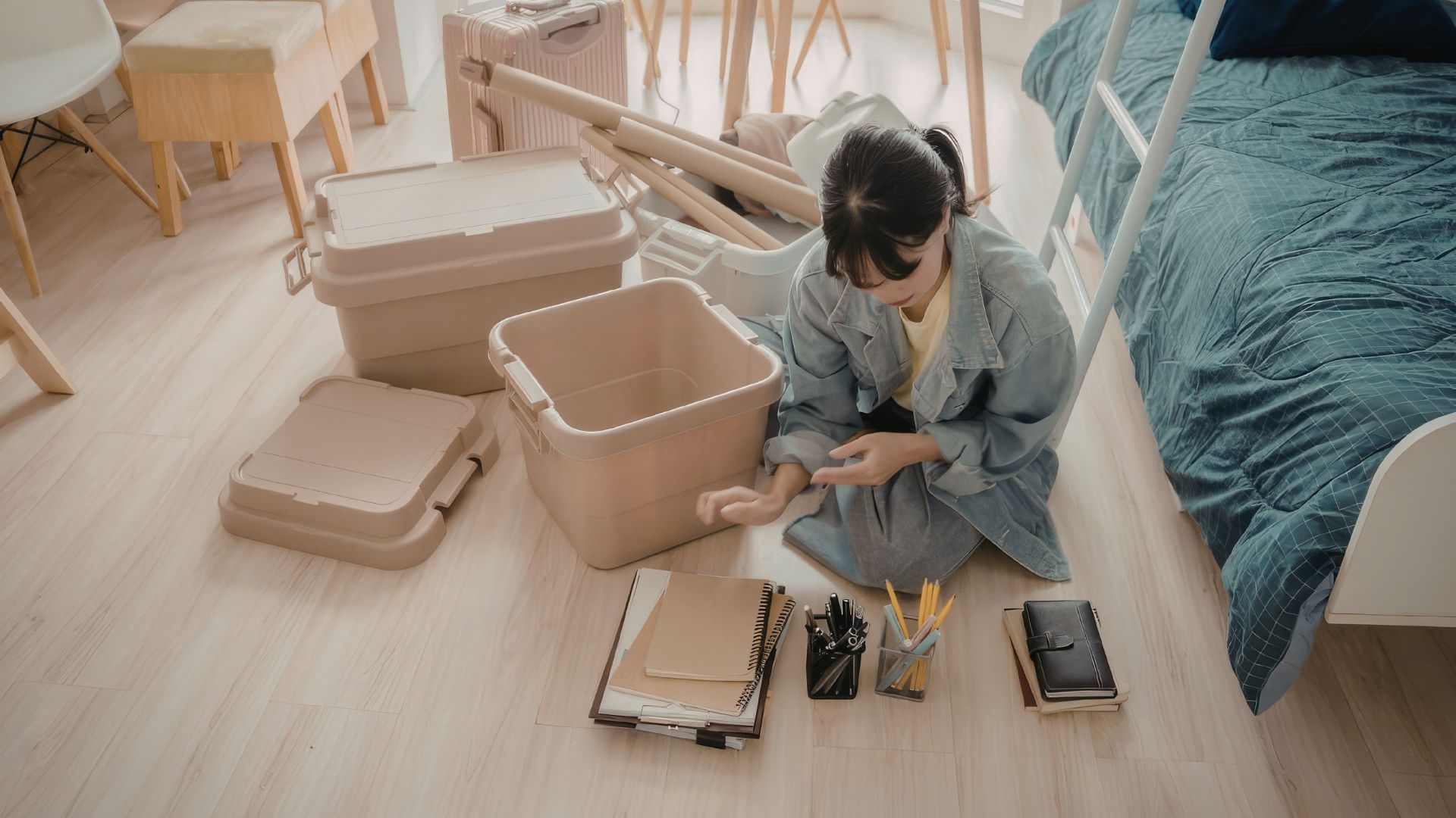 woman checking out her packing checklist