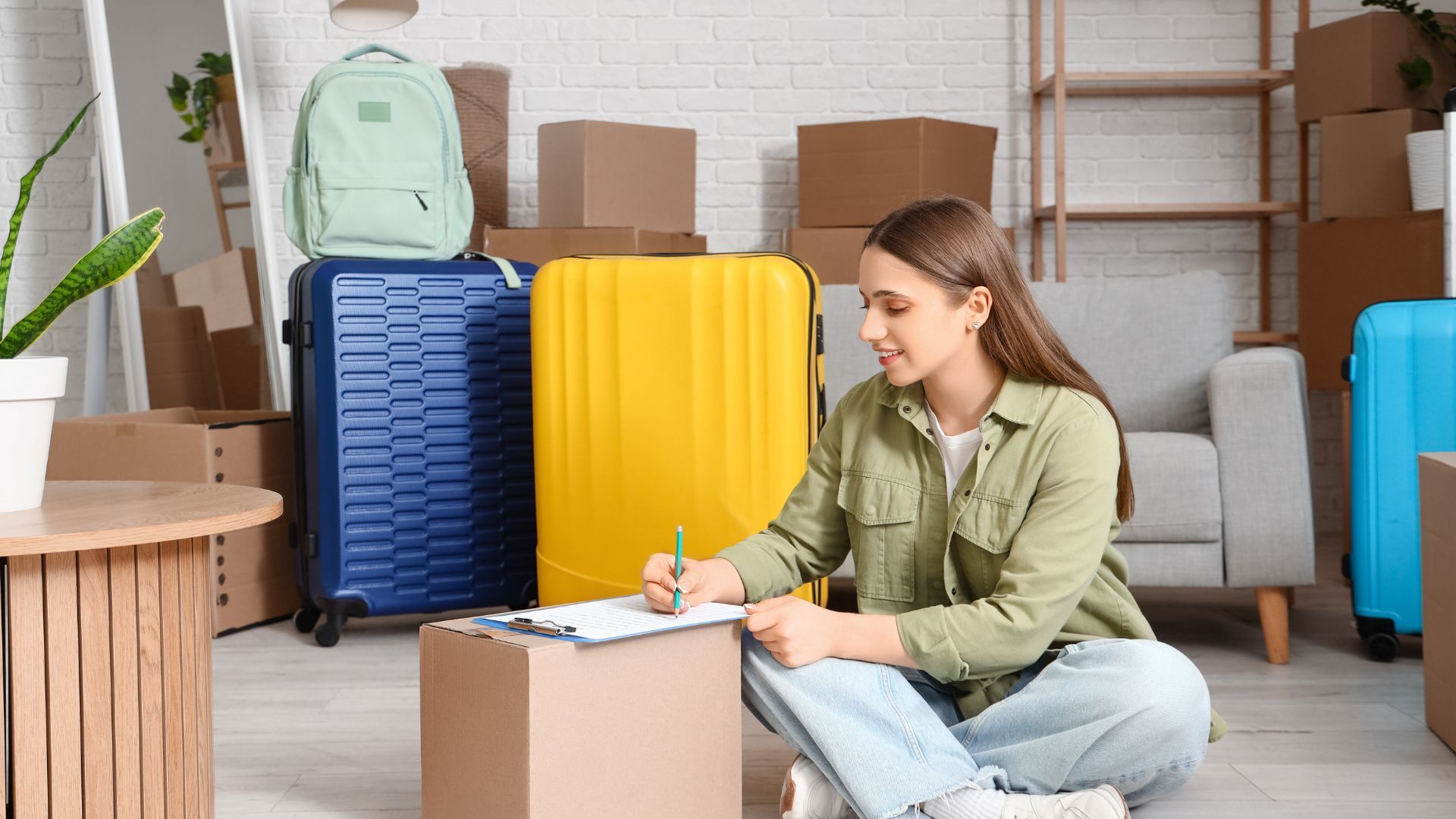 woman checking out her packing checklist