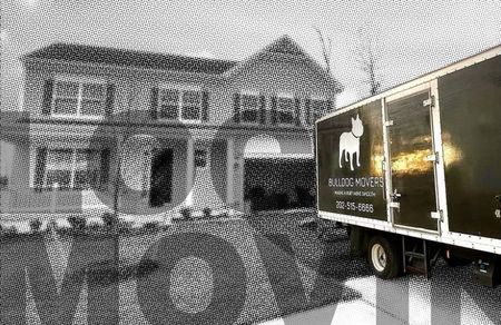 Moving truck providing on-time service in the DC Metro Area by Bulldog Movers