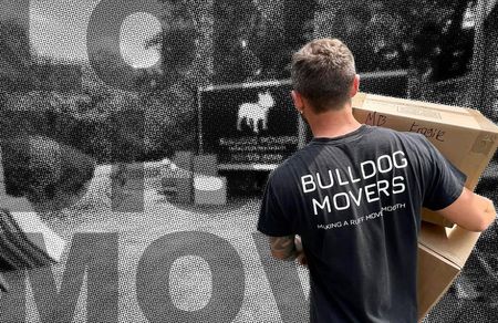 Professional mover carrying boxes during a stress-free move in Washington DC