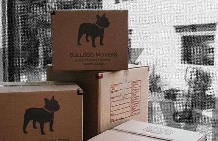 Stacked moving boxes prepared for an organized relocation in the DC Metro Area