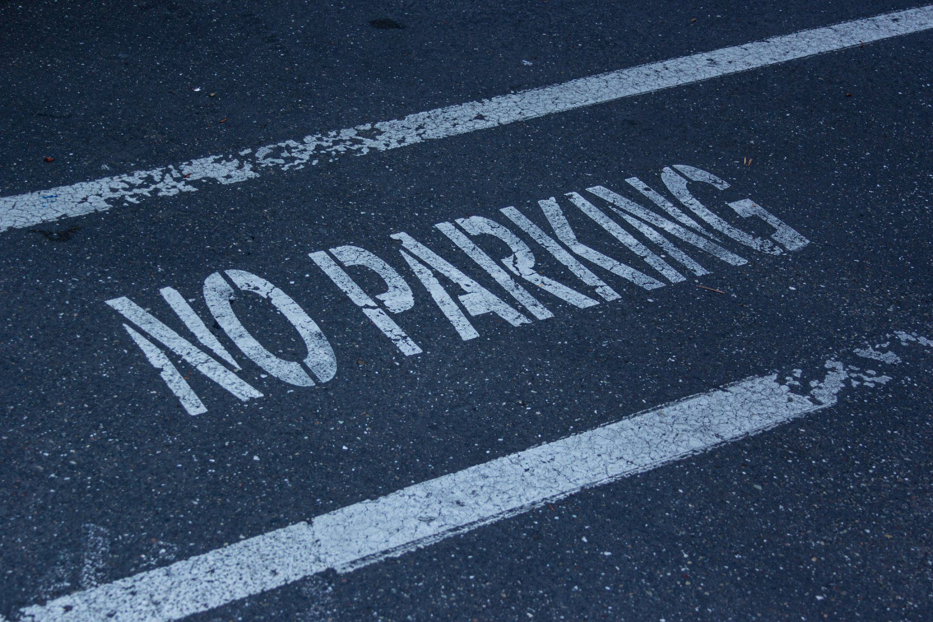 No parking sign on concrete - Wendell, NC - Champ's Paving & Seal Coating INC