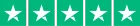 Five white stars on a green background, indicating a five-star rating.