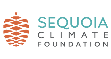 Logo of Sequoia Climate Foundation: a pinecone illustration next to the words 