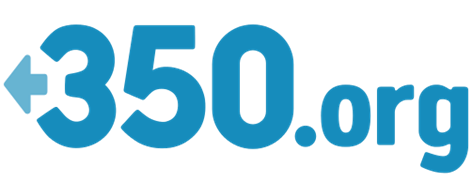 The 350.org logo: blue 