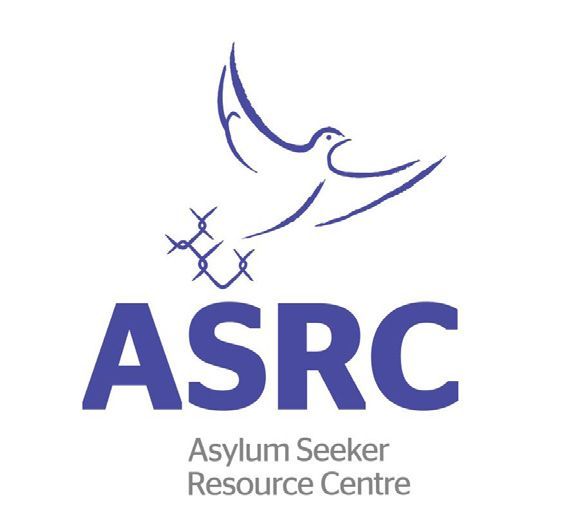 ASRC logo: Blue dove above blue text 
