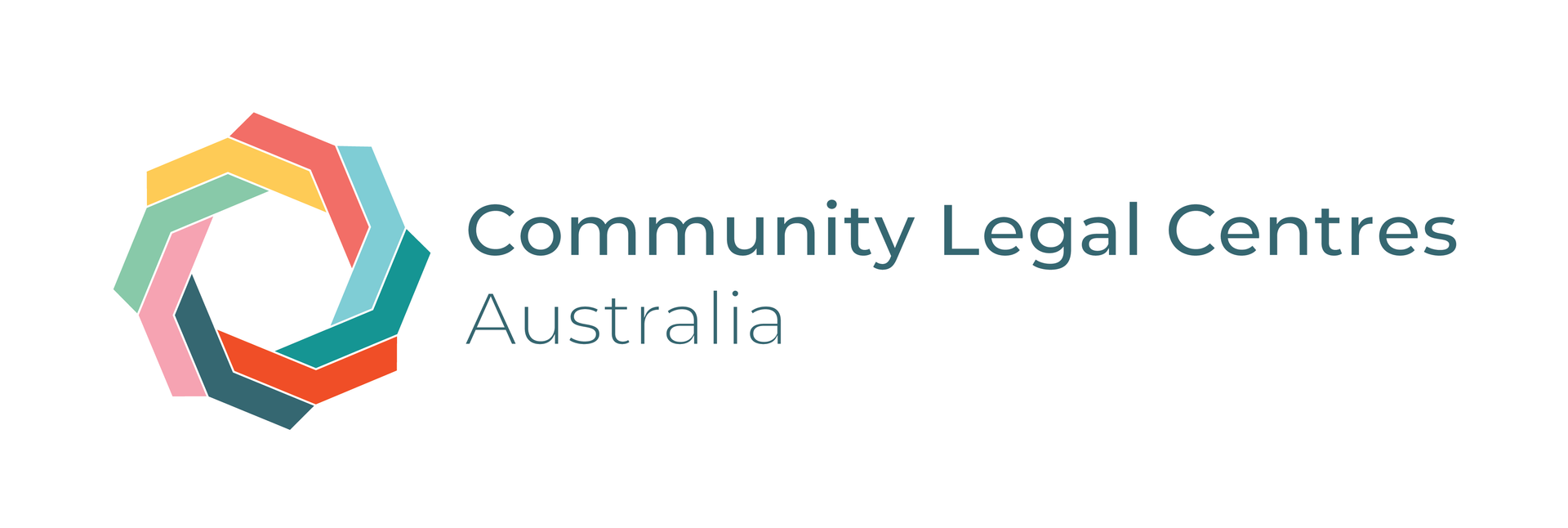 Community Legal Centres Australia logo, a colorful geometric design with text.