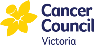 Cancer Council Victoria logo: yellow daffodil next to navy blue text.