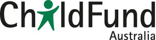 ChildFund Australia logo with a green stick figure, star, and text.