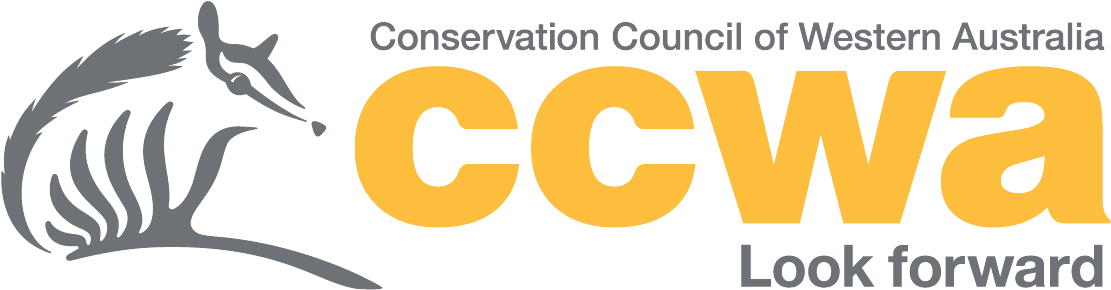 Logo of the Conservation Council of Western Australia, featuring a yellow 