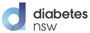 Diabetes NSW logo: a blue 