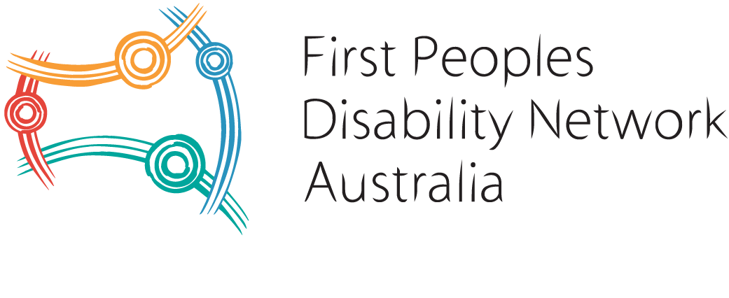 Logo of the First Peoples Disability Network Australia, featuring colorful interconnected circles and text.
