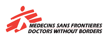 Logo of Doctors Without Borders, with red figure and text 