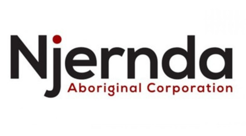 Njerrnda Aboriginal Corporation logo with black text and a red dot.