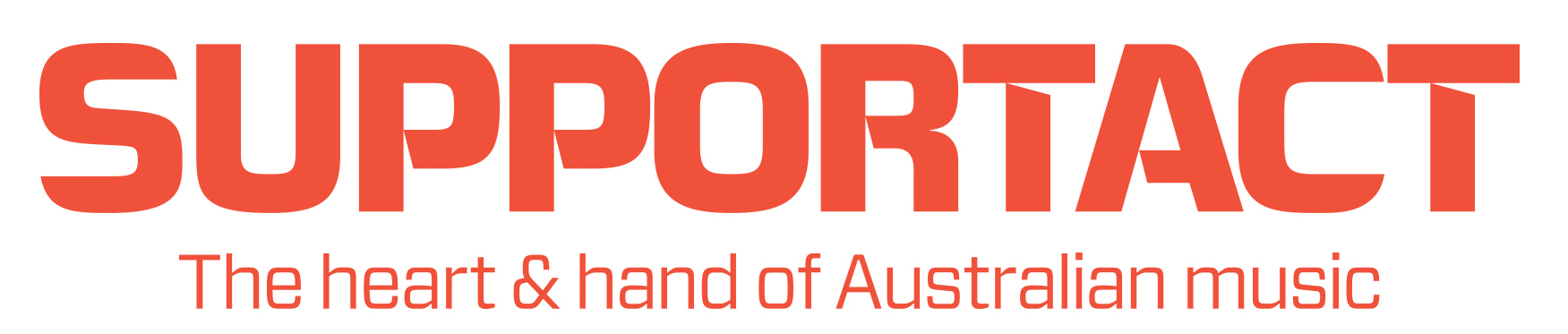 SUPPORTACT logo, red text on white, tagline 