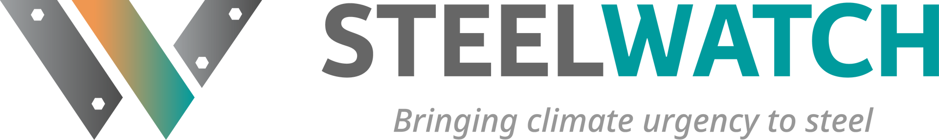 SteelWatch logo with a V-shaped icon and the tagline, 