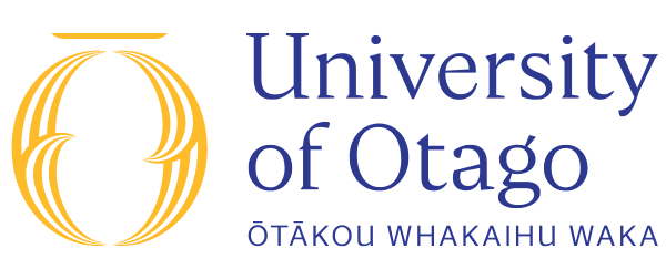 University of Otago logo with a stylized gold 
