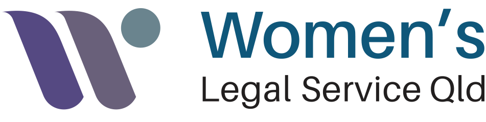 Logo of Women's Legal Service Qld, featuring a stylized 