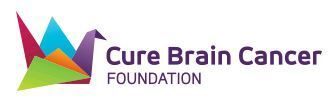 Logo for Cure Brain Cancer Foundation: origami crane and text 