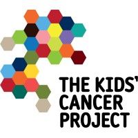 Logo for The Kids' Cancer Project: colorful hexagon pattern, black text.