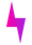 Gradient pink and purple lightning bolt.