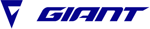 Logotipo de bicicleta gigante: triángulo azul que apunta hacia abajo junto a 