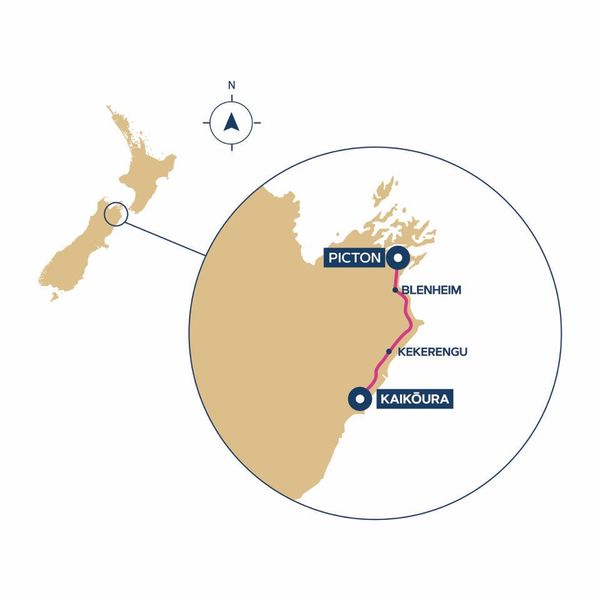 The Marlborough Flyer Train Journey Map