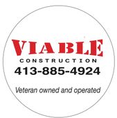 The logo for via ble construction says veteran owned and operated