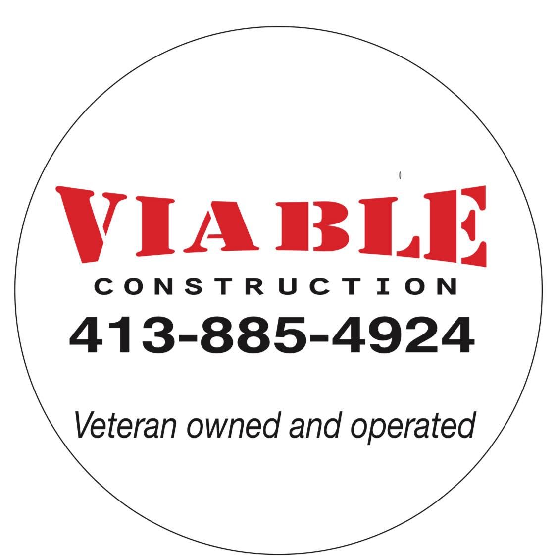 The logo for via ble construction says veteran owned and operated
