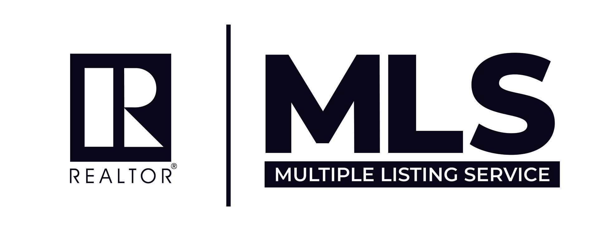 A black and white logo for a realtor multiple listing service.