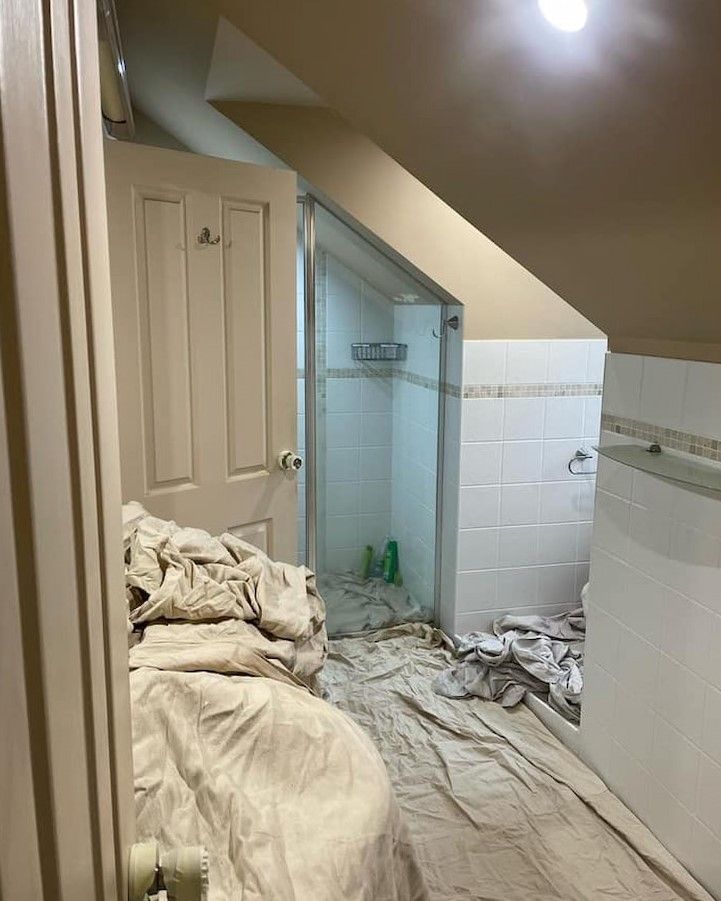 A bathroom undergoing renovations — Cornall Painting Services in Lake Cathie, NSW 