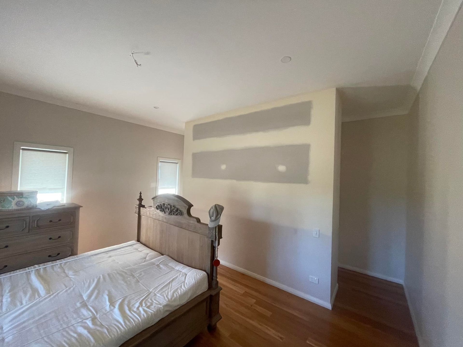White room that is in the process of being painted - Cornall Painting Services in Wauchope NSW