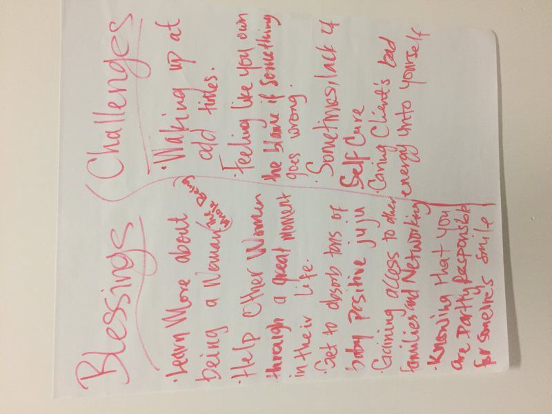 A handwritten list of 