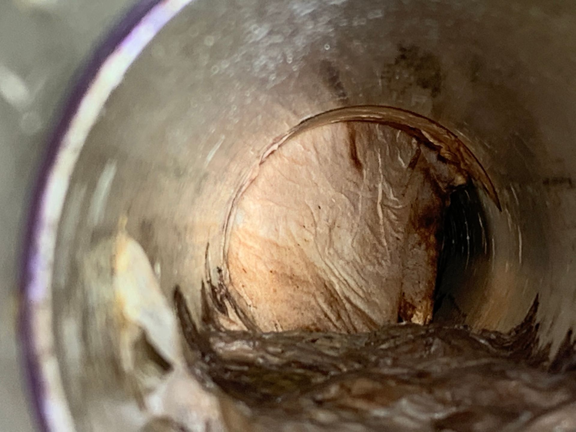 Man on a ladder installing a ceiling light in a kitchen