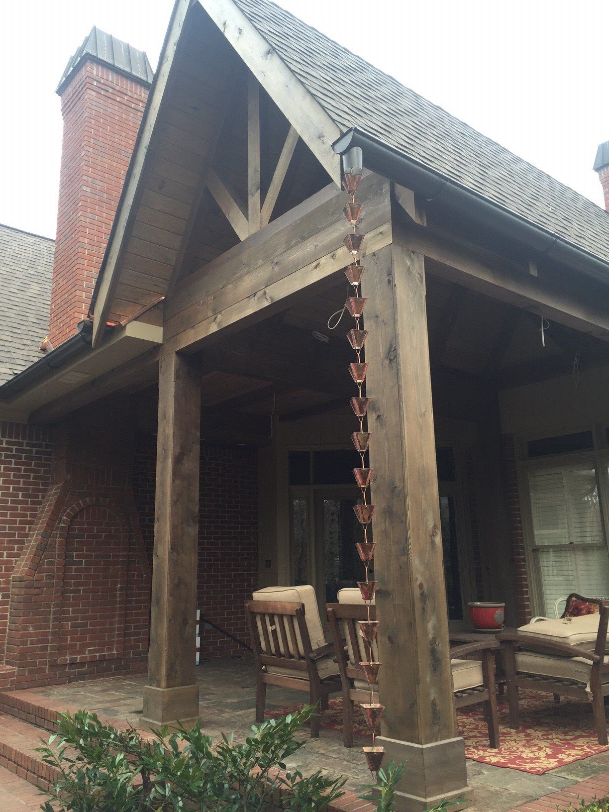 Covered patio - B & B Roofing in Decatur, AL