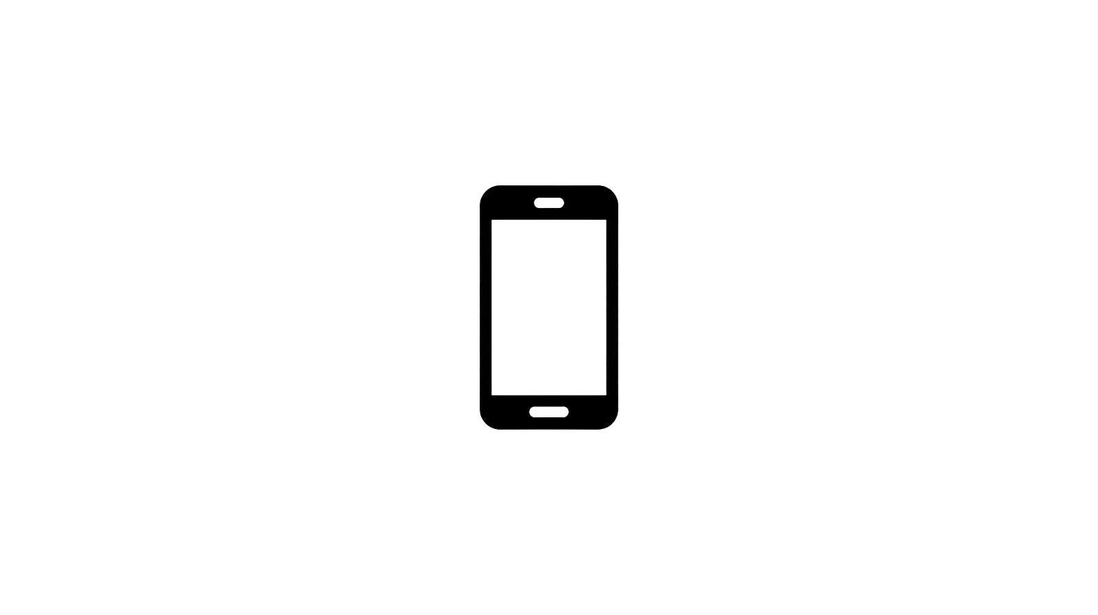 Schwarzes Smartphone-Symbol.