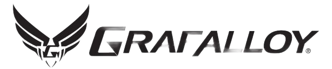 Logo van GRAFALLOY met een vleugelsymbool en gestileerde tekst.