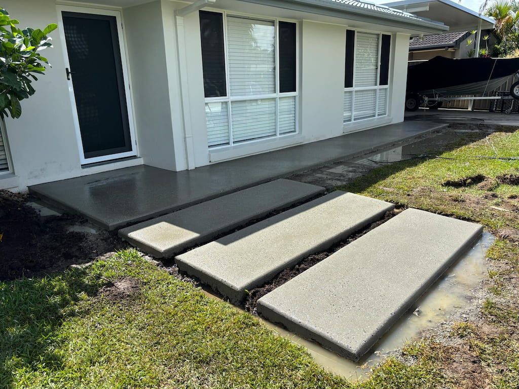 A concrete footpath on the Sunshine Coast